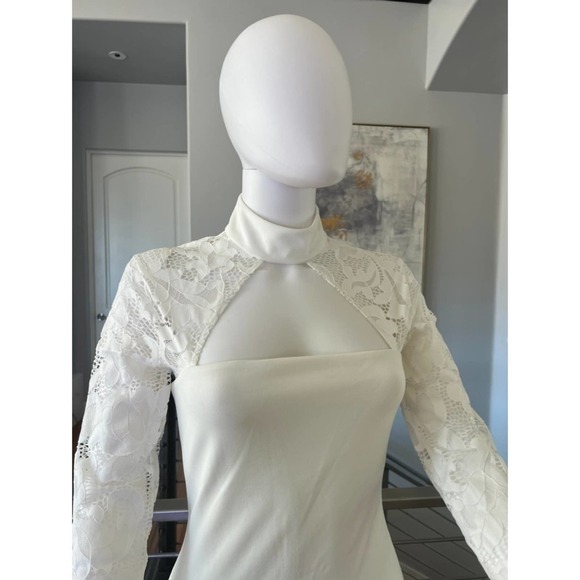 Nookie White Lady Lace Long Sleeve Midi Dress in White - XL - Picture 4 of 10